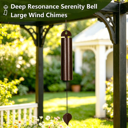 40" Wind Chimes for Outside Deep Tone Heroic Windbell, Handcrafted Metal, Weather Resistant Serenity Bell for Garden Patio Porch Yard, Memorial Sympathy Wind Chime Gift for Mom Dad Grandma