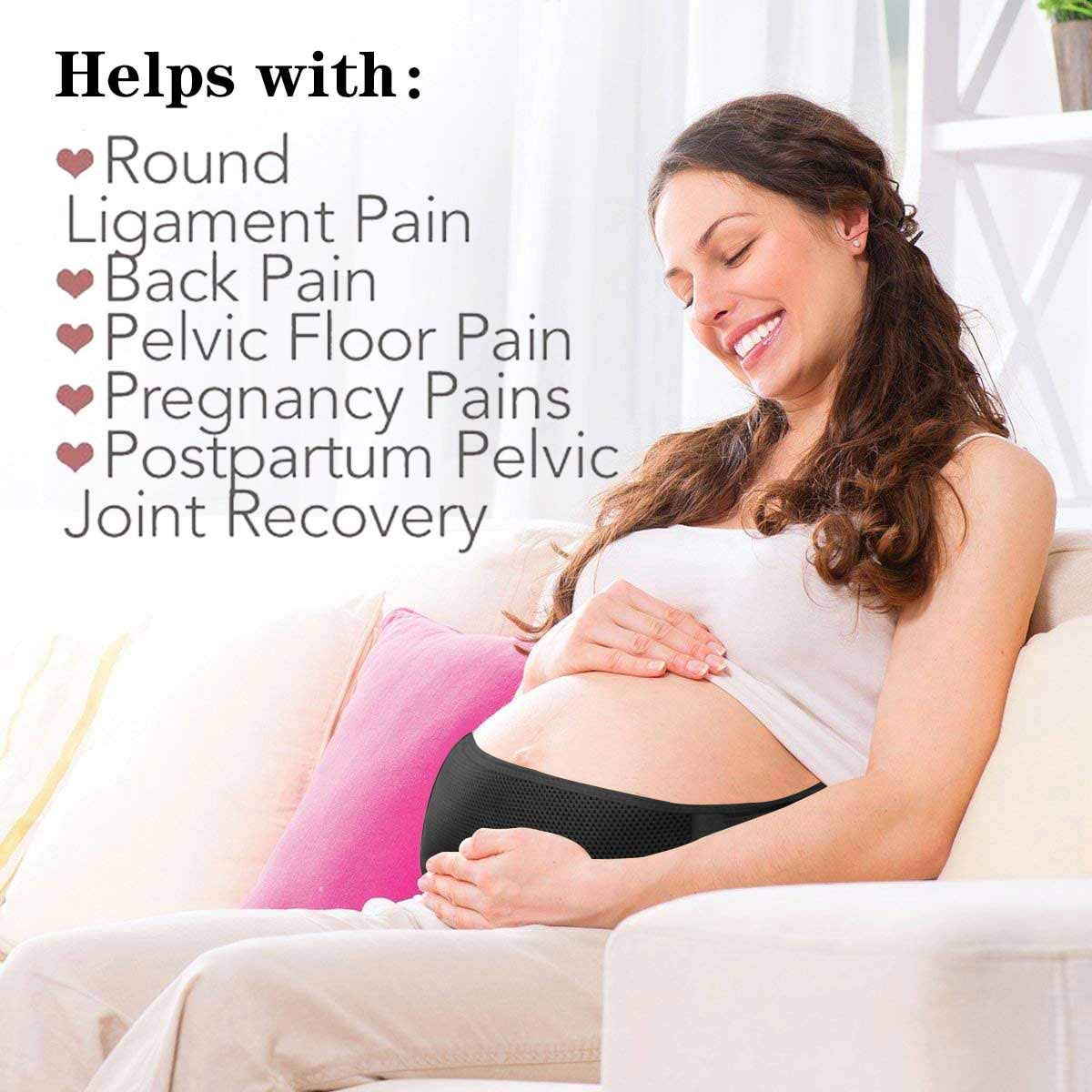AIWITHPM Maternity Belt Pregnancy Support Belt Belly Band Relieve Lower Back, Pelvic, and Hip Pressure (Breathable/Adjustable)