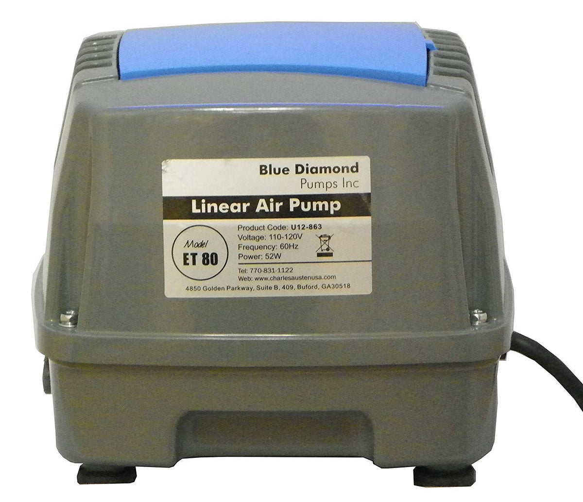 Blue Diamond ET 80 Septic or Pond Linear Diaphragm Air Pump