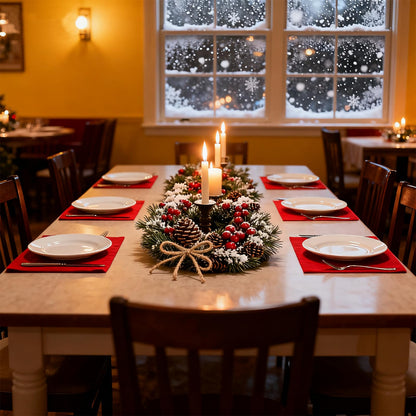 10 Pcs Red Berry Stems - Pine Cones for Crafts,Pine Cones for Decorating,Red Berry Wreath Floral Picks,Valentine's Day Mother's Day,Birthday Party Decoration,Gift Wrap Embellishment