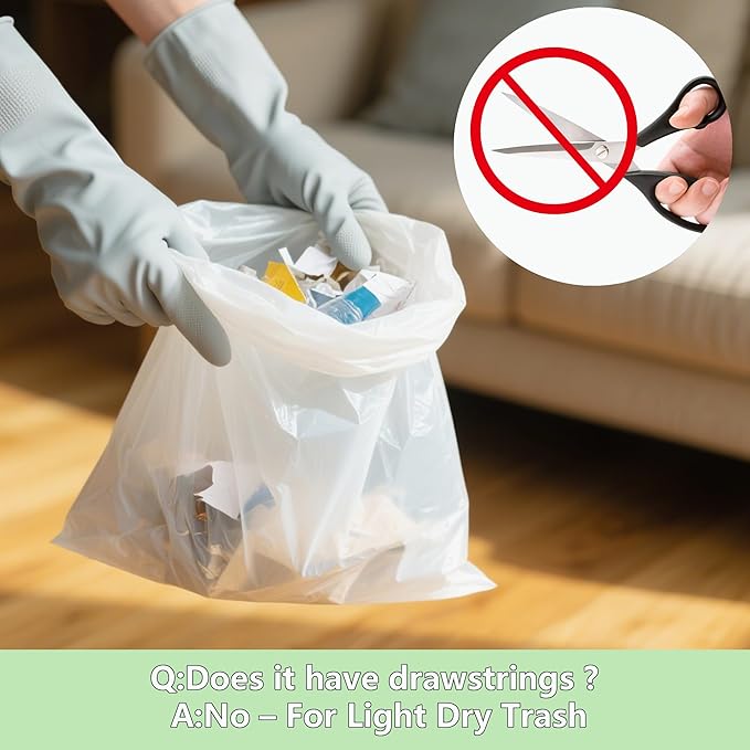 TECHSHARE Small Garbage Bags 4 Gallon