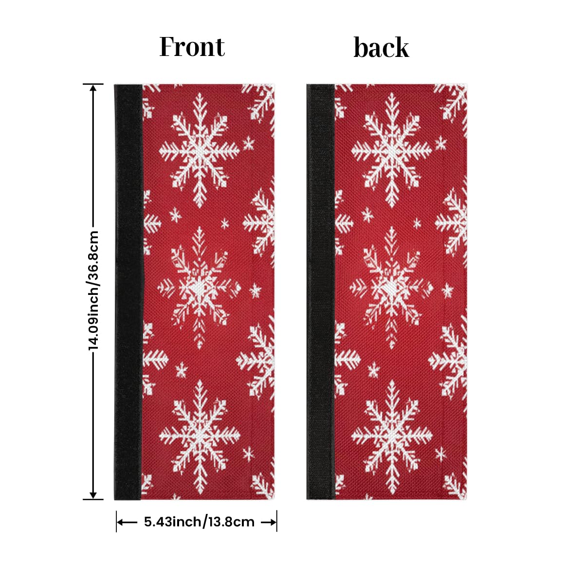 DXTKWL Christmas Snowflakes Pattern Refrigerator Door Handle Covers Set of 2 Kitchen Appliance Handle Covers Protector for Fridge Microwave Stove Oven Dishwasher