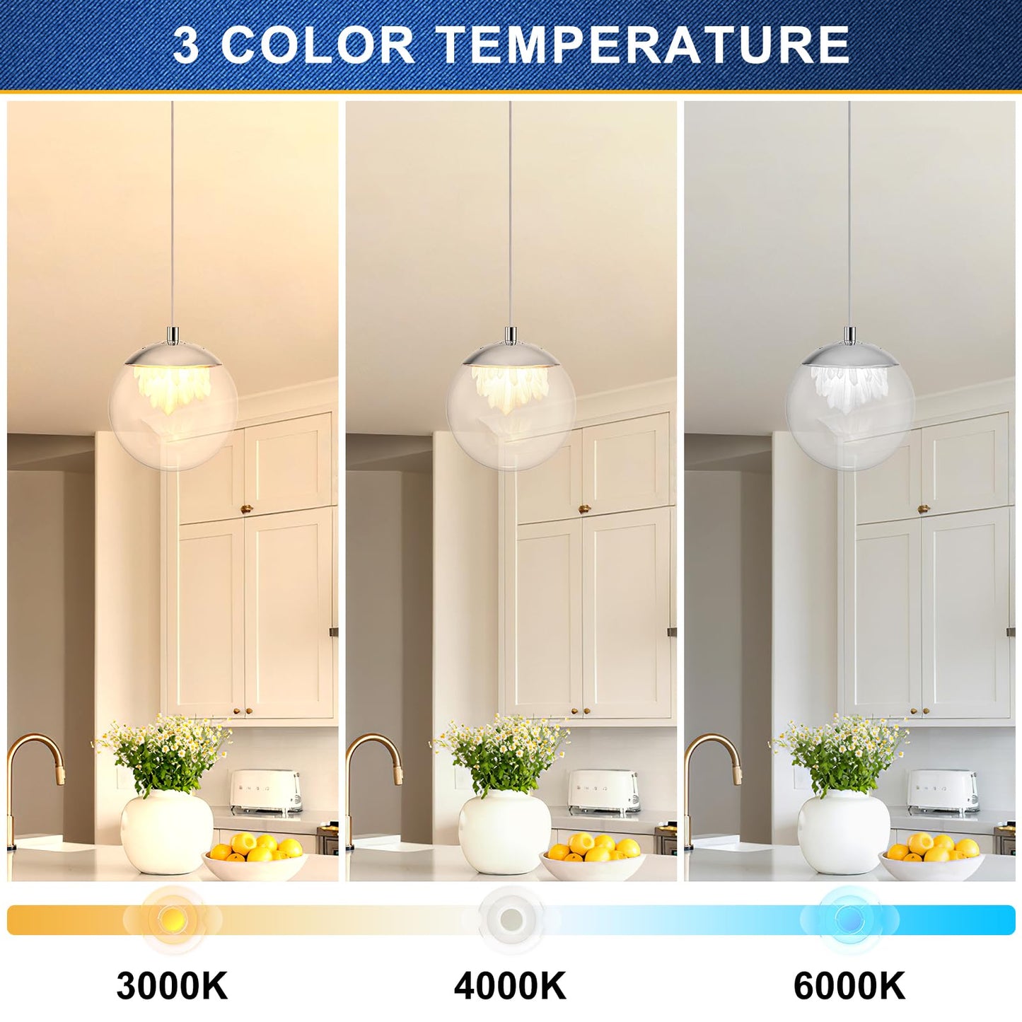 WILON 1 Light Globe Pendant Light Modern Led Ice Crystals Pendant Lights Chrome, 3D Printed 2700K-6000K Adjustable Galaxy LED Lamp for Bedroom,Restaurant,Hallway,Bar (1 Light)