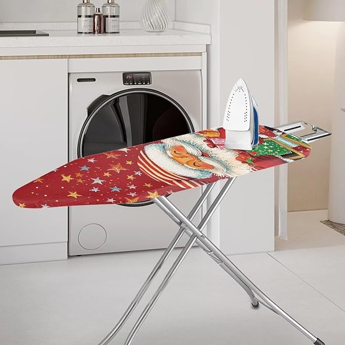 ZDCUSTOM 13"x52" Ironing Board Cover, Santa Claus Merry Christmas Decorative