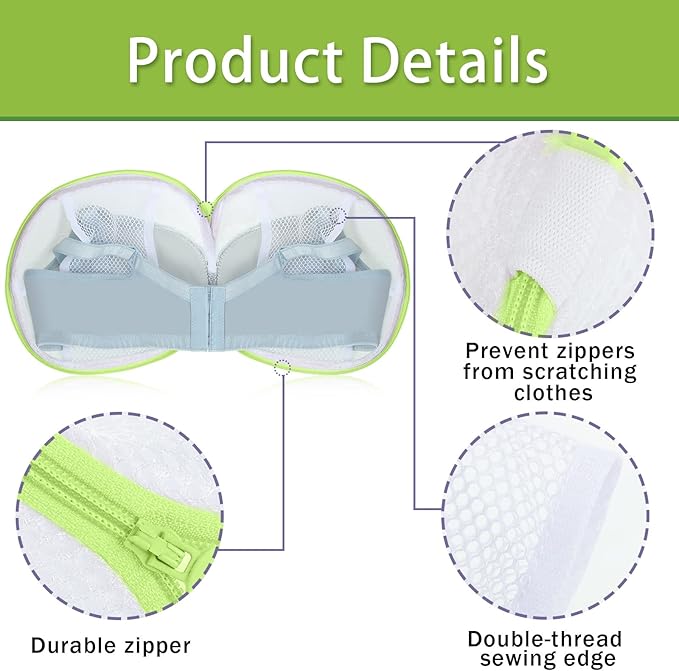 Shappy 6 Pieces Bra Washing Bag