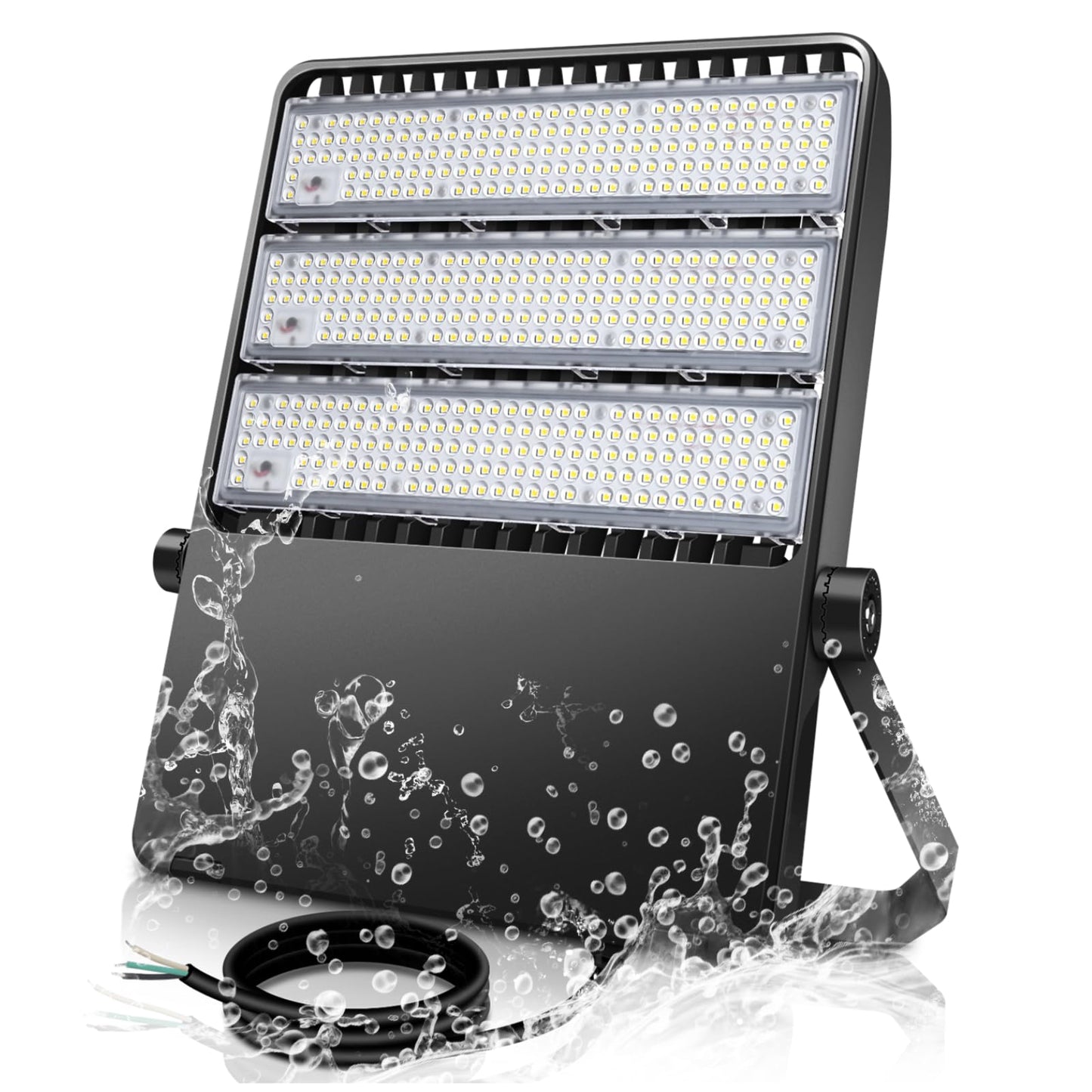 Tomourd 58000LM Super Bright LED Stadium Light 360W, Shoe Box Flood Light for Parking Lot & Sports Arena, 5000K 110-277V IP65 Waterproof Commercial Outdoor Security Lighting, Yoke Mount Fixture