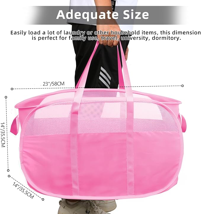 Collapsible Laundry Baskets, Tear Proof Pop Up Laundry Hamper