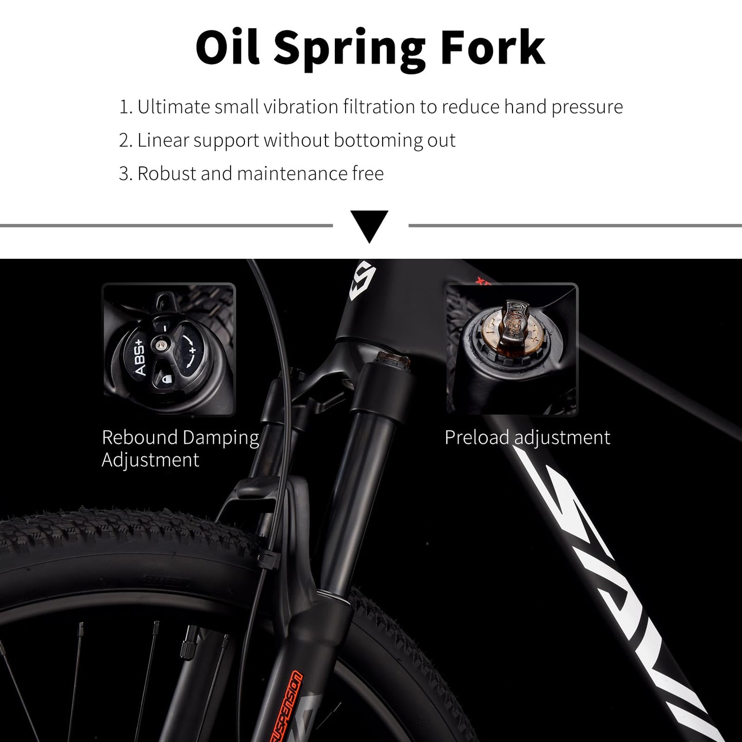 SAVADECK Carbon Fiber MTB with U6000 10 Speed Shift Groupset, Hydraulic Disc Brake with MT200 Break System (Shimmering White, 29 * 19)