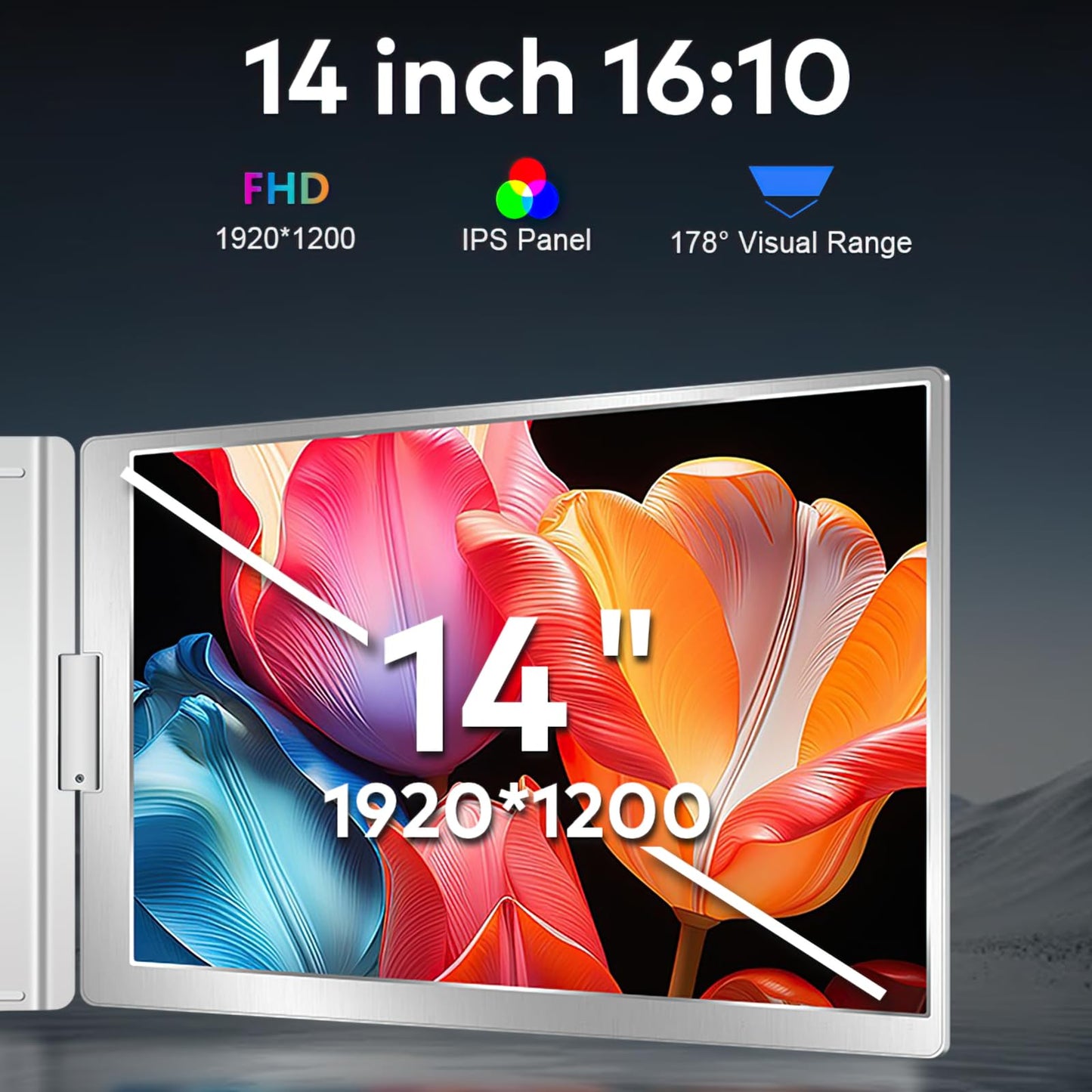 15.6inch Portable Monitor,1080P USB-C HDMI Second External Monitor for Laptop,PC,Mac Phone,PS,Xbox,Swich,IPS Ultra-Thin Zero Frame Gaming Display/Premium Smart Cover