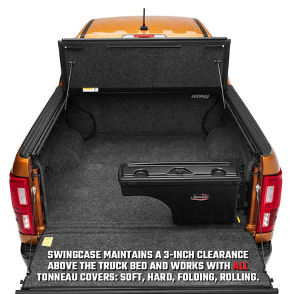 RealTruck UnderCover SwingCase Truck Bed Storage Box | SC104P | Fits 2019 - 2025 Chevy/GMC Silverado/Sierra 1500 Passenger Side (Will not fit with Carbon Pro Bed or MultiPro Tailgate)