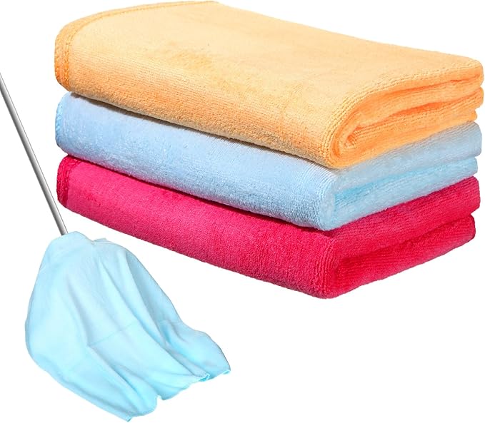 Newwiee 3 Pcs Extra Large Microfiber Cleaning Cloth 30" x 20" Washable Reusable