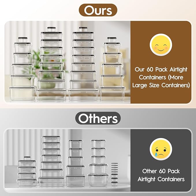 60 PCS Food Storage Containers