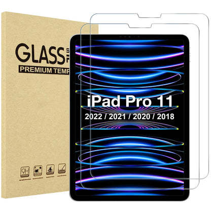 ProCase 2 Pack Screen Protector for iPad 9th 8th 7th Generation 10.2 Inch (2021/2020/2019), Tempered Glass Film for A2602 A2603 A2270 A2197 -Clear