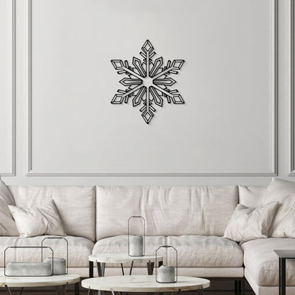 GlintHome Black Metal Wall Art - Minimalist 3D Textured Abstract Ice Flowers Sculptures Wall Art for Living Room Garden Bedroom Office Bathroom Home Decor