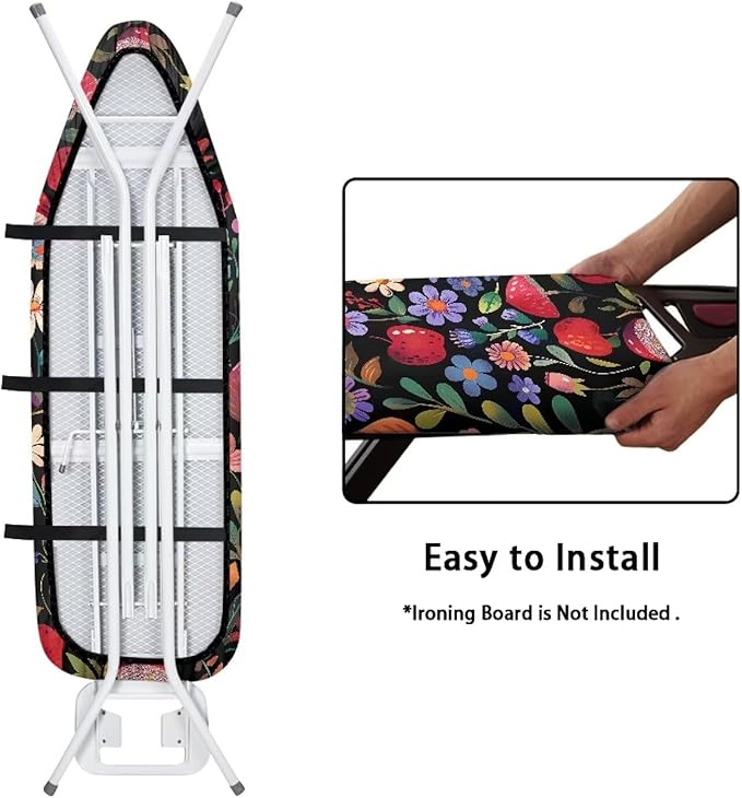 Mushroom Floral Ironing Board Cover Dust Covers Standard Ironing Board Full Size