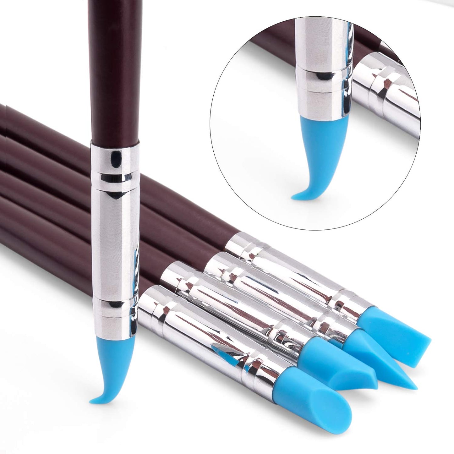 10Pcs Silicone Clay Sculpting Tool, Modeling Dotting Tool& Pottery Craft use for DIY Handicraft,Silicone Tool,Silicone Sculpting Tools