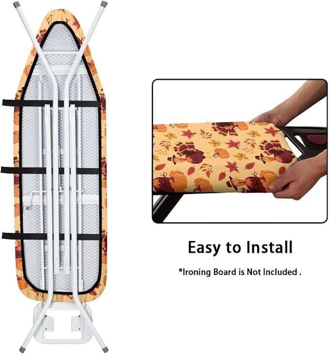Fall Pumpkins Turkey Ironing Board Pad and Cover Standard Ironing Board Cover