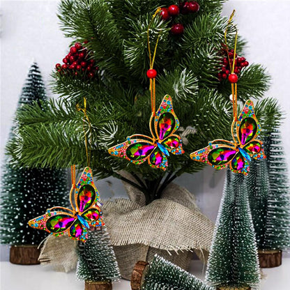 JUNQIU Butterfly Christmas Ornaments 2026, Beautiful Monarch Butterflys Ornament for Tree, Fancy Cute Christmas Ornaments for Kids Girls - Butterfly Gifts for Women