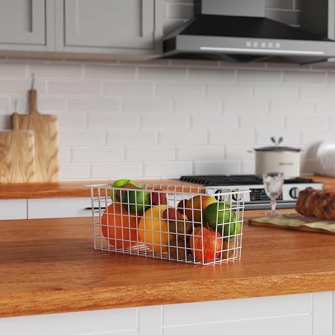 MaraFansie [Extra Large Wire Basket 2-Pack Hanging Wall Organizer Cabinet