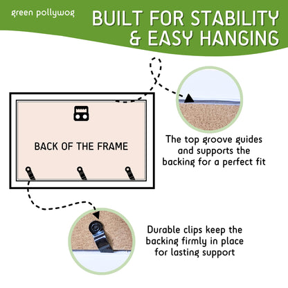 Green Pollywog School Years Picture Day Collage | Black Natural Wood Photo Display | K-12 Graduation Keepsake | School Photo Picture Display
