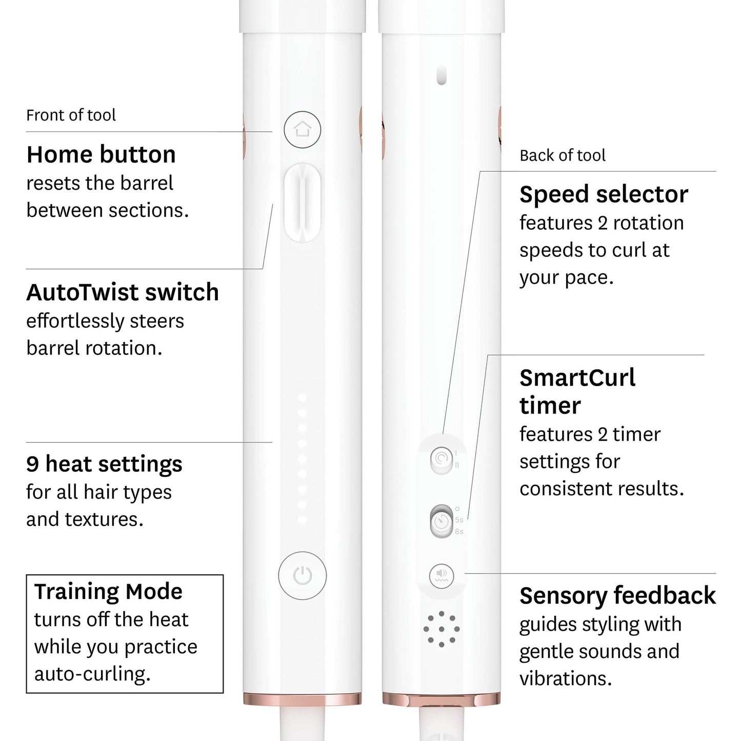 T3 CurlWrap Automatic Rotating Curling Iron with Longer Barrel, 2 Timer Settings, 9 Heat Settings, Auto-Rotating Ceramic Barrel and Ion Generator for Fast, Easy Curls and Waves on All Hair Types