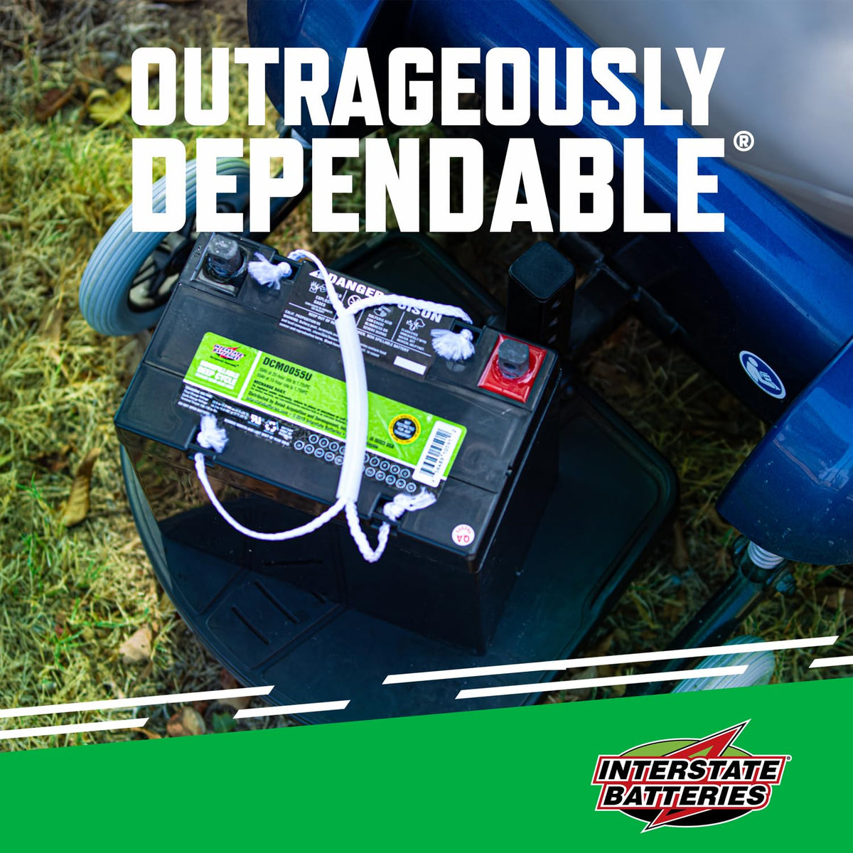 Interstate Batteries 12V 55Ah Deep Cycle Mobility Battery Group 22NF VRLA SLA AGM (UT Terminal) Rechargeable Replacement for ATVs, Scooters, Wheelchairs, Trolling Motors (DCM0055U)