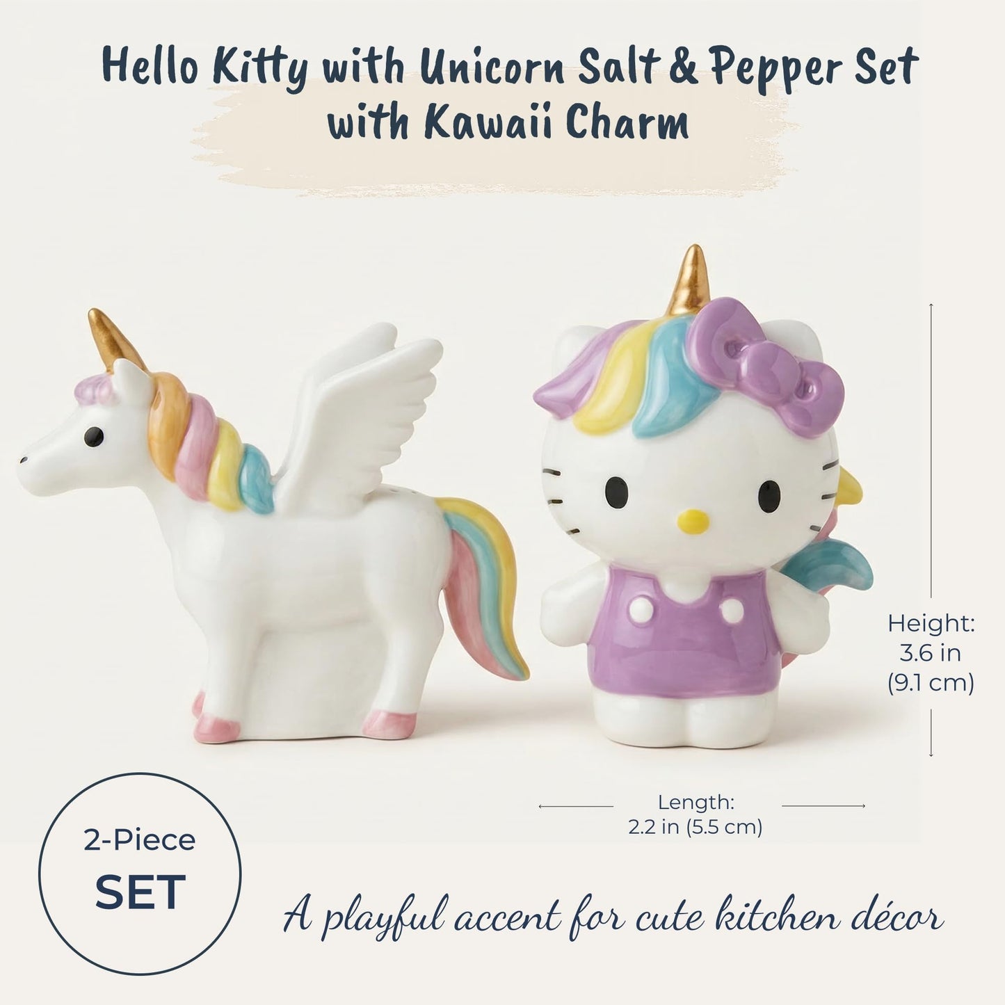 Blue Sky Clayworks Hello Kitty Salt and Pepper