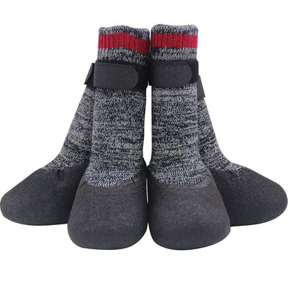 Mihachi Dog Socks Winter Paw Protectors Silicone Sole Anti-Slip Waterproof Boots,L