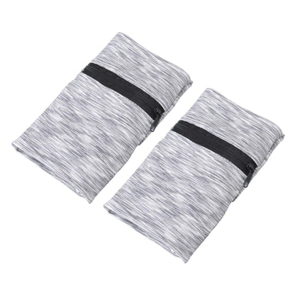 PATIKIL 6"x 4" Wrist Pouch, 2 Pcs Wrist Wallet Sports Wristband Wallet with Zipper Pocket for Running Jogging Hiking Cycling Yoga, Light Gray