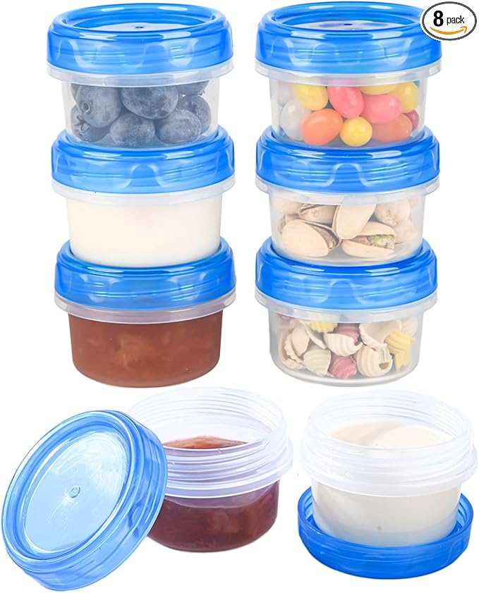 Salad Dressing Containers, Reusable Easy to Open Dressing, Dip Containers to Go