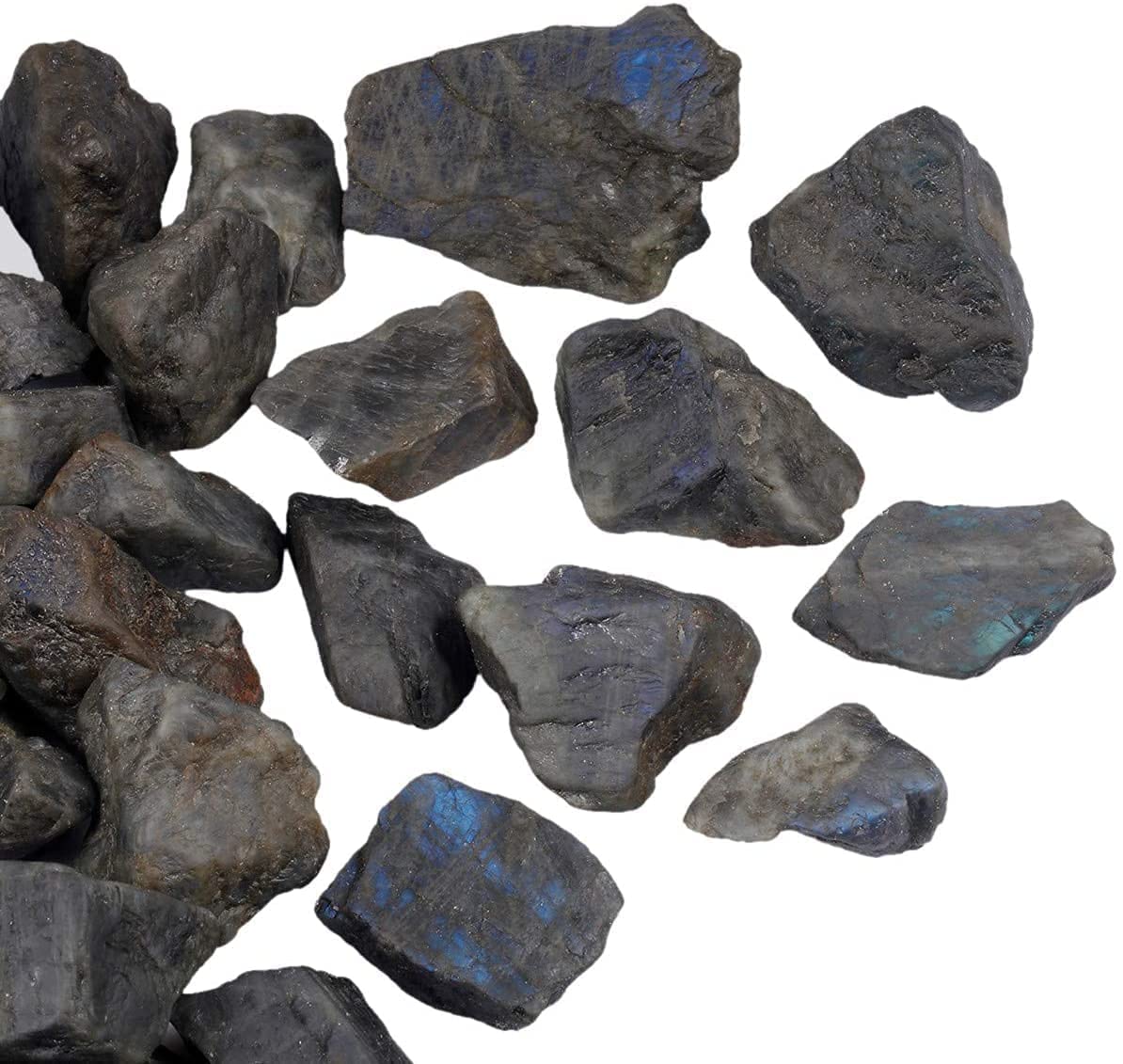 Sawcart 1 Lb Labradorite Bulk Rough Raw Natural Crystal Stone Rock for Cabbing Tumbling Lapidary Polishing Wire Wrapping Wicca Reiki Healing Mediation Chakra Balancing Fountain Decoration