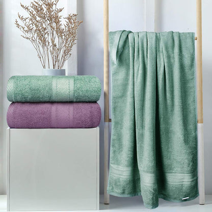 Yoofoss Bamboo Bath Towels 2 Pack Towel Set 500 GSM 70 x 140 cm Extra Large Bath Towels Super Soft & Highly Absorbent Bath Sheets Highly Absorbent and Quick Dry