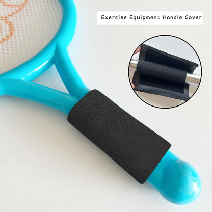 Wzttdm 4Pcs Foam Handle Cover, NBR Rubber Grip, 4.3 Inch Tubing, Comfortable Grips for Fitness, Home, Lawn, Bicycle, Motorbike Handlebar Replacement (Black)