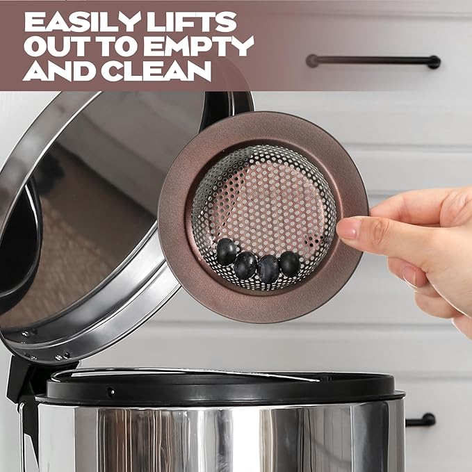 Retisee 2 Pcs Sink Strainer Stainless Steel Kitchen Sink Drain Strainer Basket
