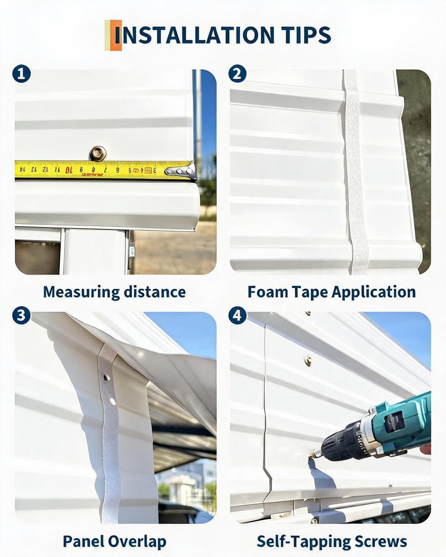 Garvee 10'x15' Metal Carport, Heavy Duty Car Ports Kit All-Weather for Pickup Trucks, Boats, RVs, Tractors, Reinforced Frame with Anchors