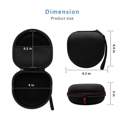 Headphone Headset Case for Beats Studio Pro/JLab JBuds Lux ANC/JBL/TOZO/BERIBES/Picun/KVIDIO Noise Cancelling Over-Ear Foldable Headphones, Black