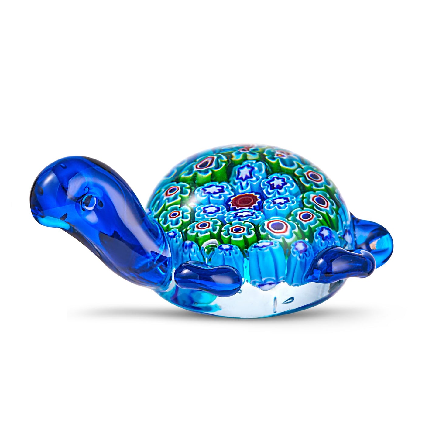 Hand Blown Glass Sea Turtle Figurine Paperweight,Sea Animal Ornament for Home Decor,Sea Animals Collection for Birthday Gift,Glass Tortoise Sculpture