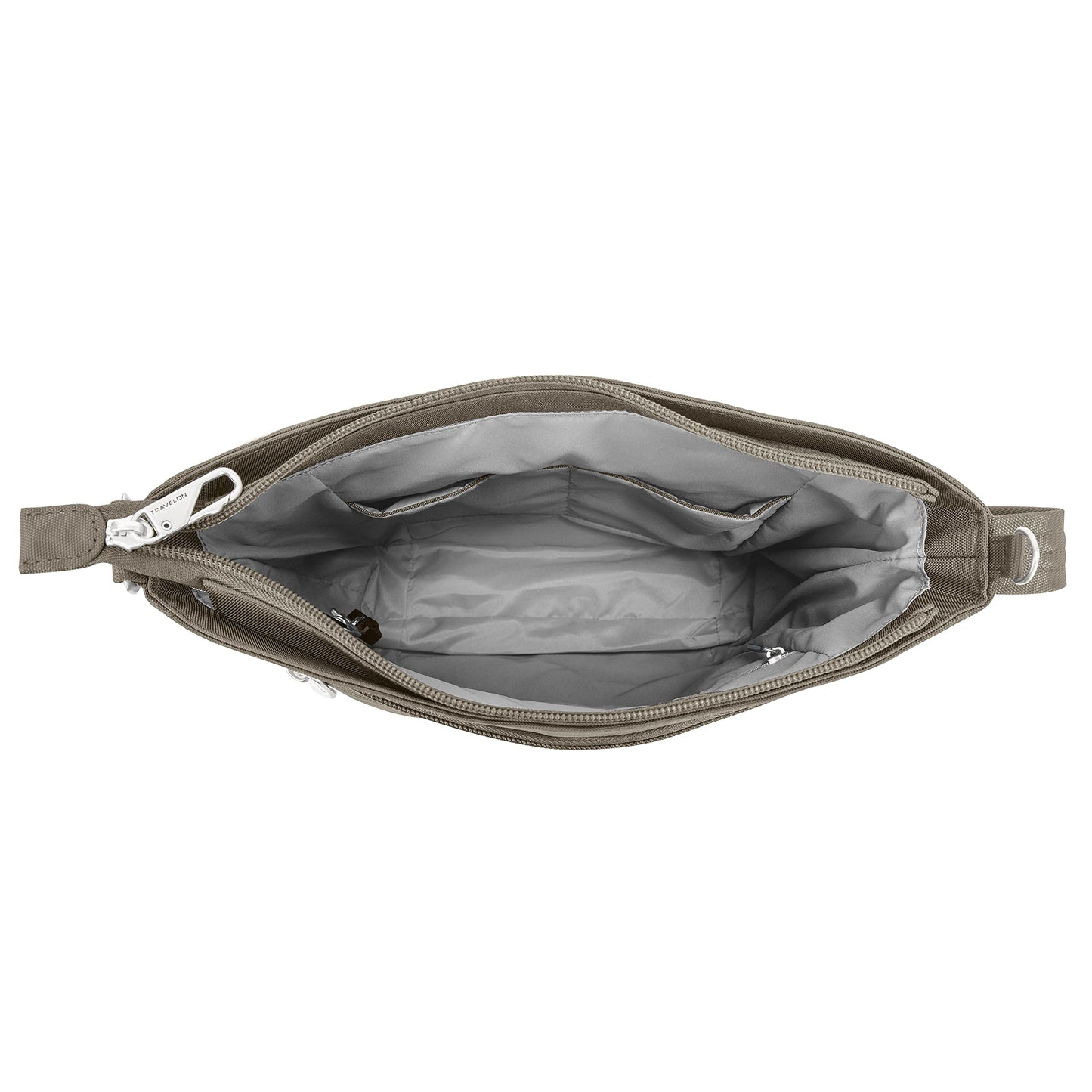 Travelon Anti-theft Classic N/S Crossbody Cross Body Bag, Brown, One Size, Travelon Anti-theft Classic N/S Crossbody