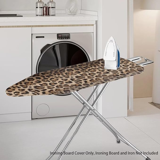 Leopard Print Ironing Board Cover Heavy Duty Thick Padding Scorch Resistant