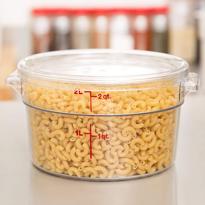 Cambro RFSCW2135 Camwear 2-Quart Clear Round Food Storage Container