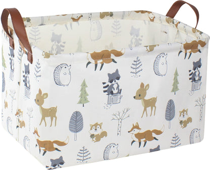 NTAOHAMPER Rectangular Storage Basket, Books Box, Gift Basket, Room Decor(Animal)