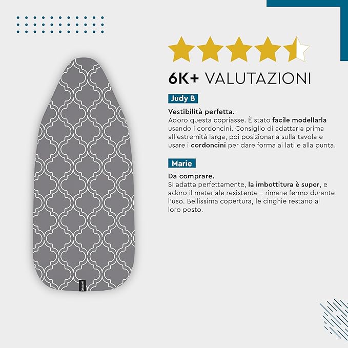 Encasa XO Ironing Board Cover and Pad 54"x18"