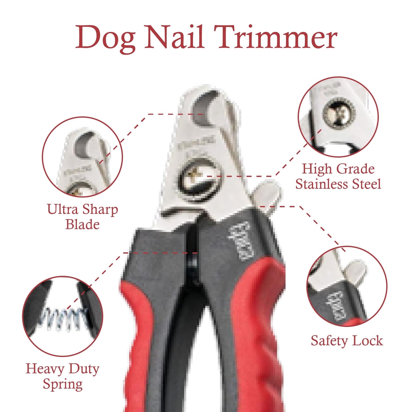 Epica Large Dog Nail Clippers for Thick Nails | Dog Nail Clippers for Large Dogs | Pet Nail Clippers for Dogs, Pet Nail Trimmer with Safety Guard | Dog Nail Cutter, Dog Nail Trimmers, Large