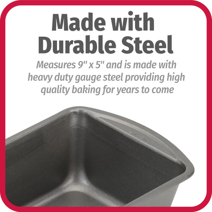 GoodCook Everyday Non-Stick 9” x 5” Bread Loaf Pan – Loaf Bread Pan for Baking, Steel Bread Baking Supplies, Baking Pans for Meatloaf, Breads, Cakes, Brownies, Lasagnas, Casseroles