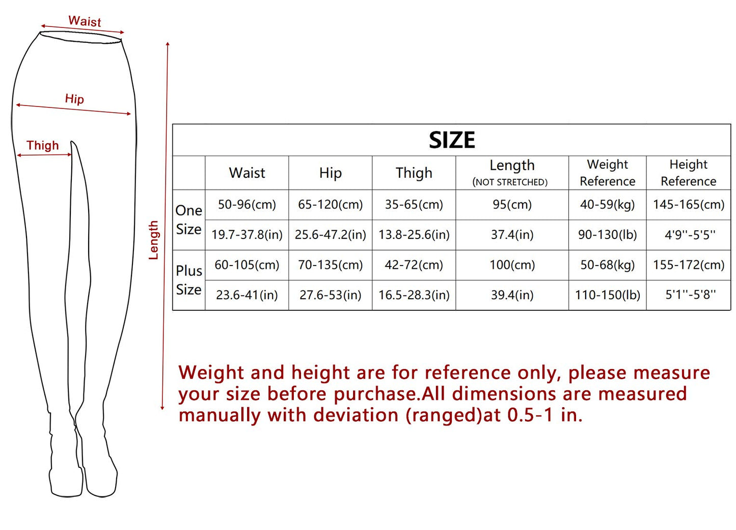 TOCONFFON Winter Warm Women Tights Fleece Lined Leggings Elastic Pants