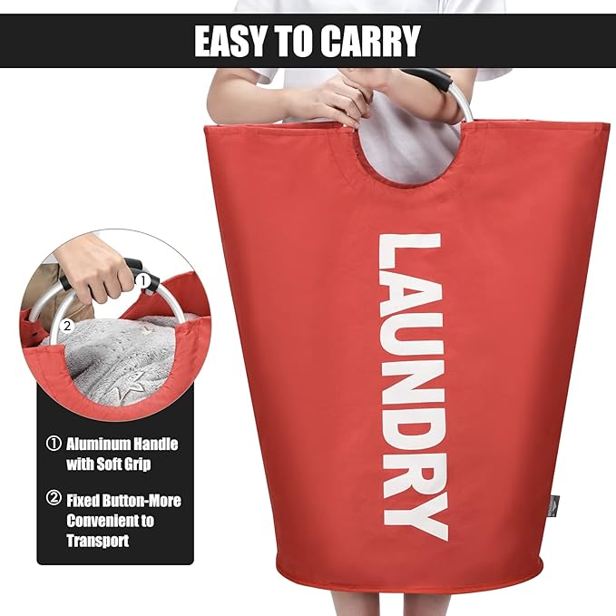 DOKEHOM 125L X-Large Collapsible Washing Laundry Basket Bag