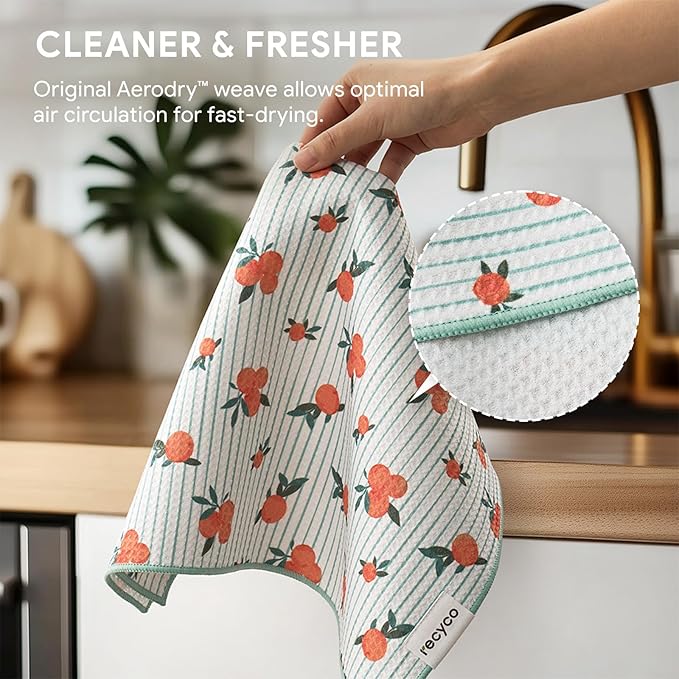RECYCO Waffle Kitchen Towel Set of 2