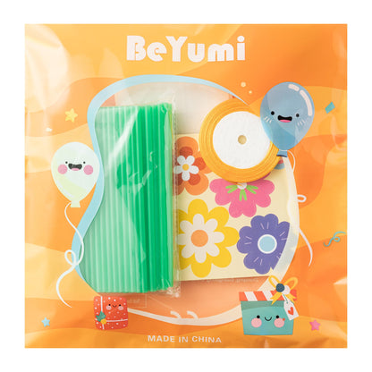 BeYumi Flower Bouquet Craft Kit - 48Pcs Mother's Day Flower Bouquet Craft for Kids Make Your Own Bunch of Flowers Teacher Appreciation Week DIY Thankful Gift Set School Classroom Home Fun Activities