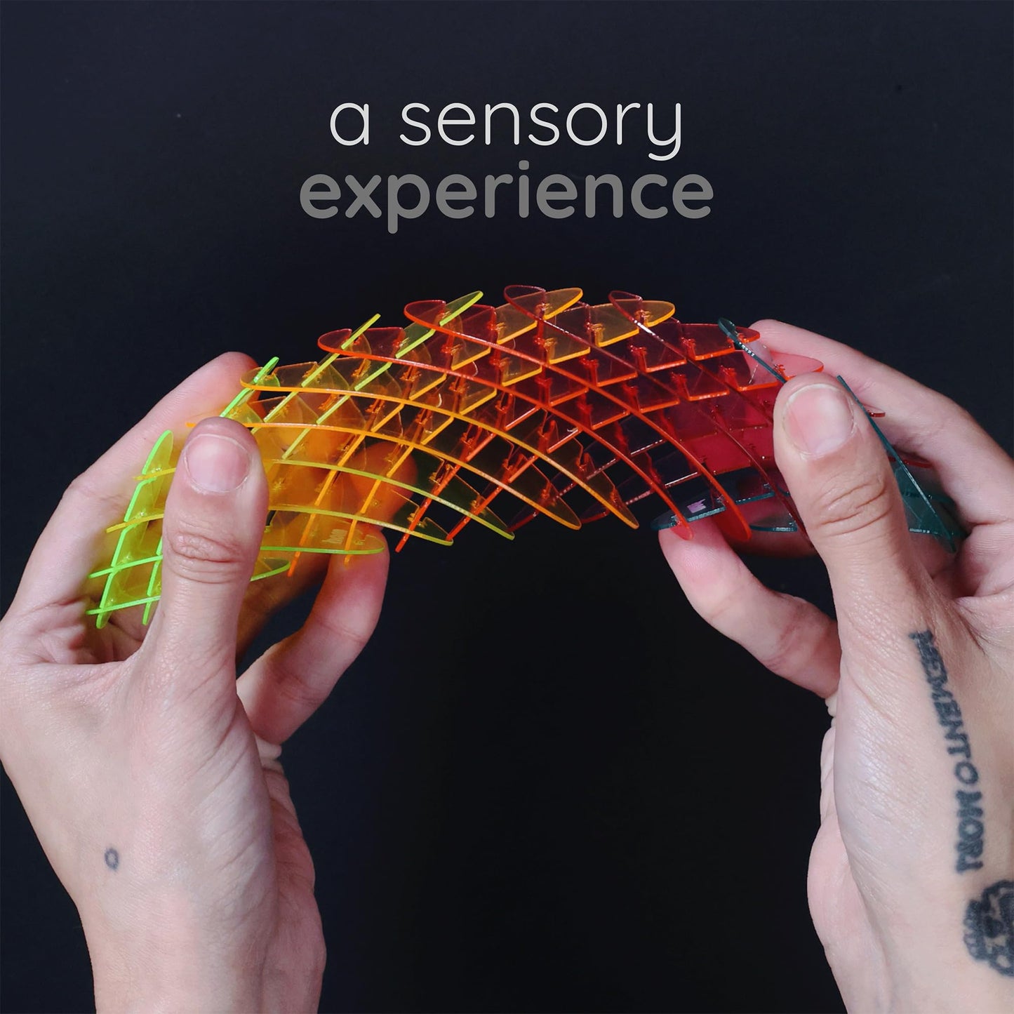 Morf Fidget Worm Toy - Desk Fidgets for Adults - Quiet Worm Fidget Toy Sensory Toys - Fun and Interactive Fidget Toy for Kids - USA Patent Pending Figgy Toys (Rainbow, Small)