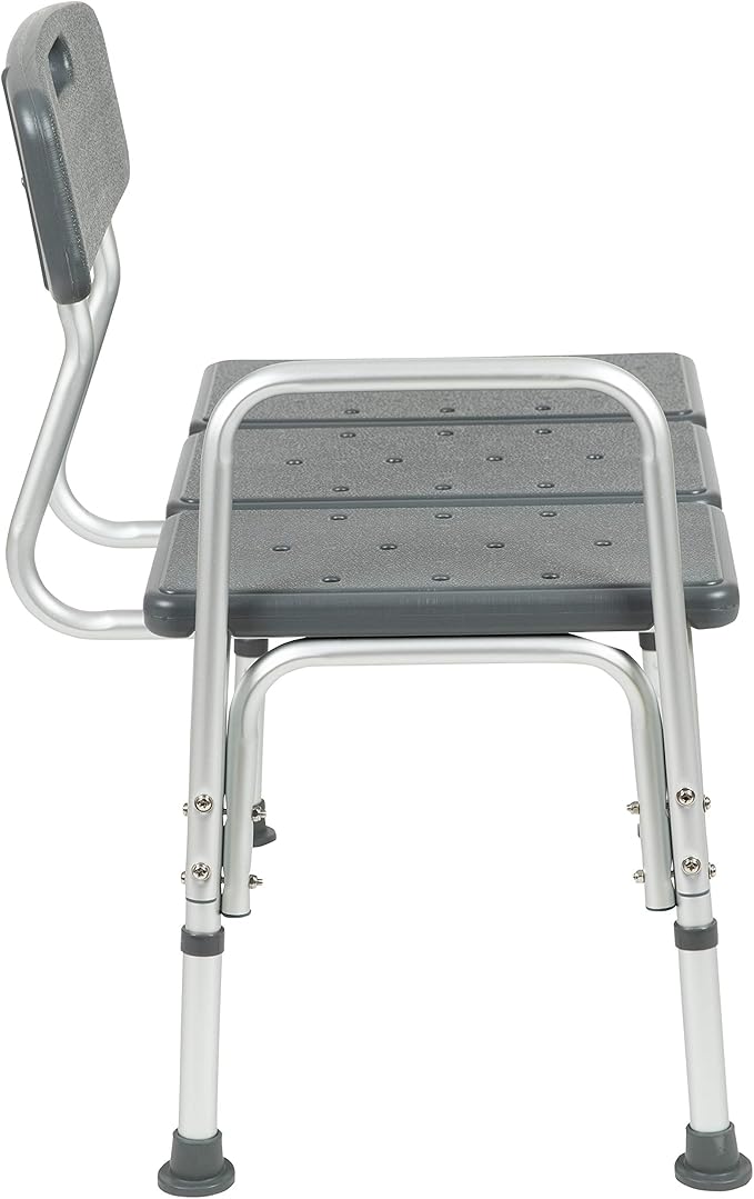 Flash Furniture HERCULES Series 300 Lb. Capacity Adjustable Gray Bath & Shower